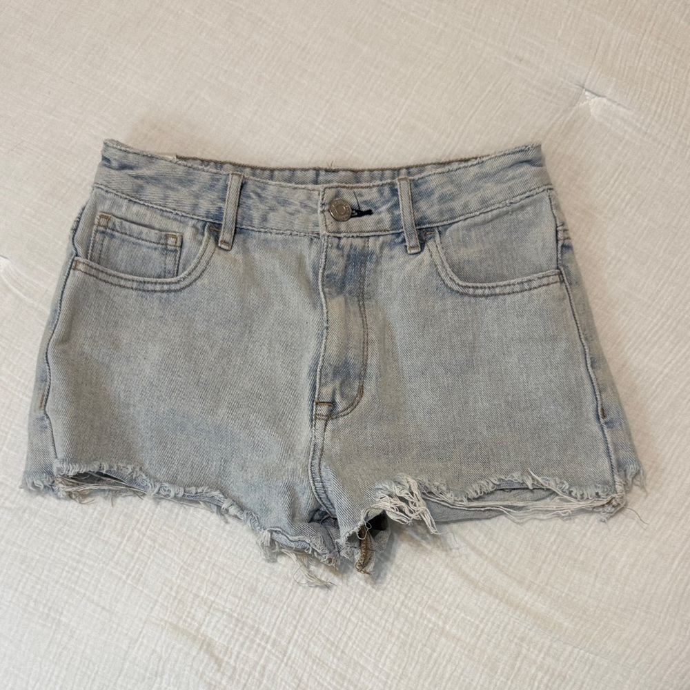 PacSun Light Blue Distressed Denim Shorts